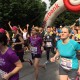 Eishockey-Spielerinnen beim Frauenlauf.